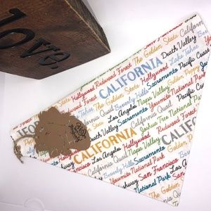 Over The Collar CALIFORNIA Print pet bandana ~NEW!